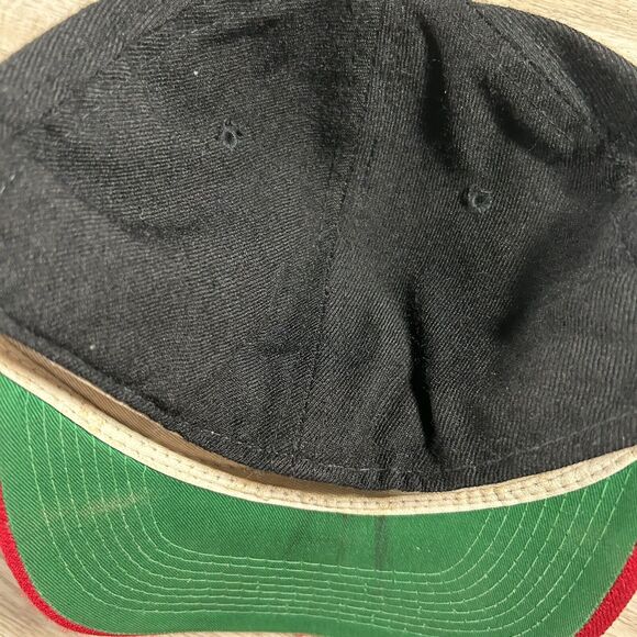 Vintage Sports Specialties Detroit Red Wings Hat Fitted Size 7 NHL Black Wool - Picture 2 of 9